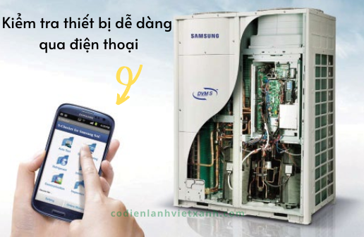 Samsung VRF DVM S có hệ thống quản lý - chẩn đoán - điều khiển thông minh qua app và website