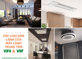 Các loại dàn lạnh của máy lạnh trung tâm VRV và VRF 