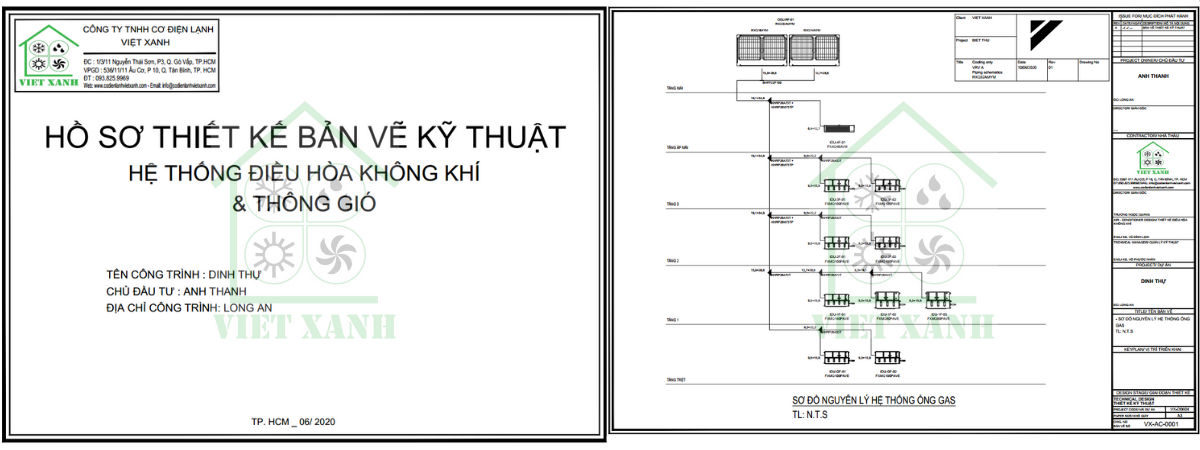 Thiết kế hệ thống máy lạnh trung tâm cho Biệt Thự